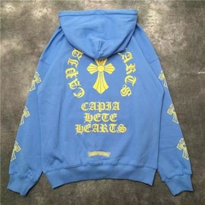 lue Crow Heart Cross New Tide Brand Couple Cotton Hooded Sweater Jacket